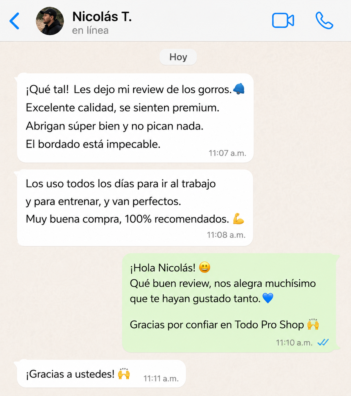 Review real de WhatsApp